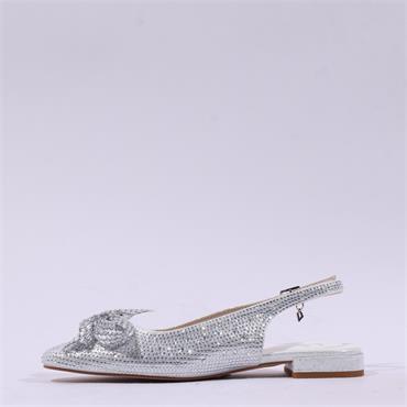 Una Healy Foolish Slingback Bow Tie Pump - Silver Sparkle